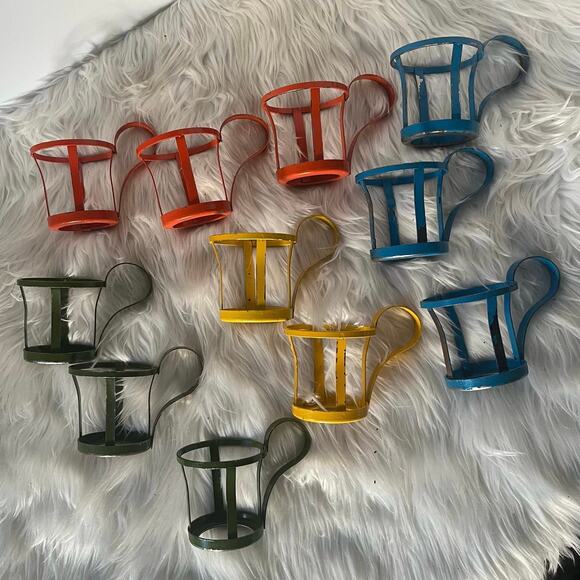 Vintage 50s Coca Cola soda glass metal holders (11) Holders only - Picture 3 of 4